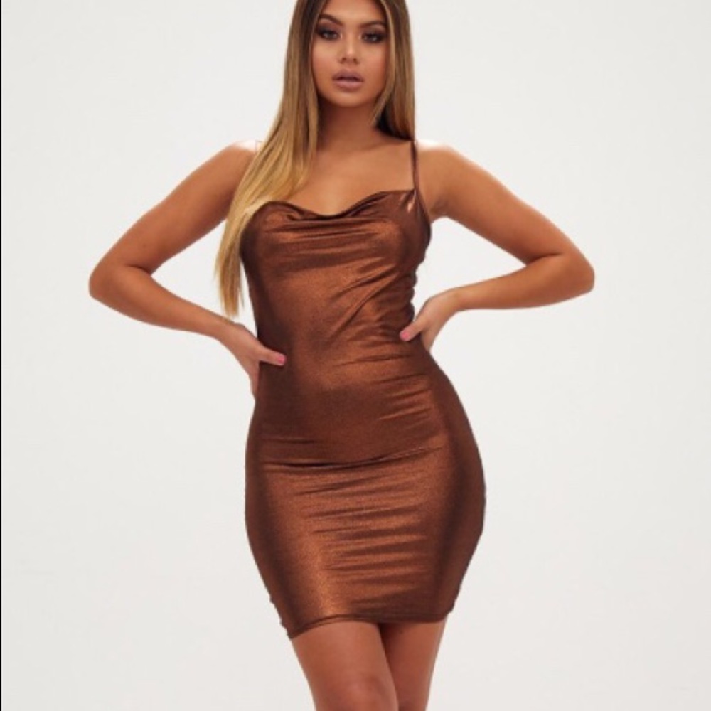 Cowl Neck Bodycon Dress